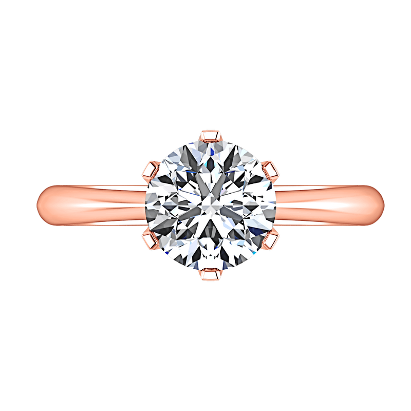 Solitaire Diamond Engagement Ring Tresa  14K Rose Gold