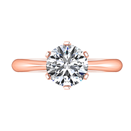 Solitaire Diamond Engagement Ring Tresa  14K Rose Gold