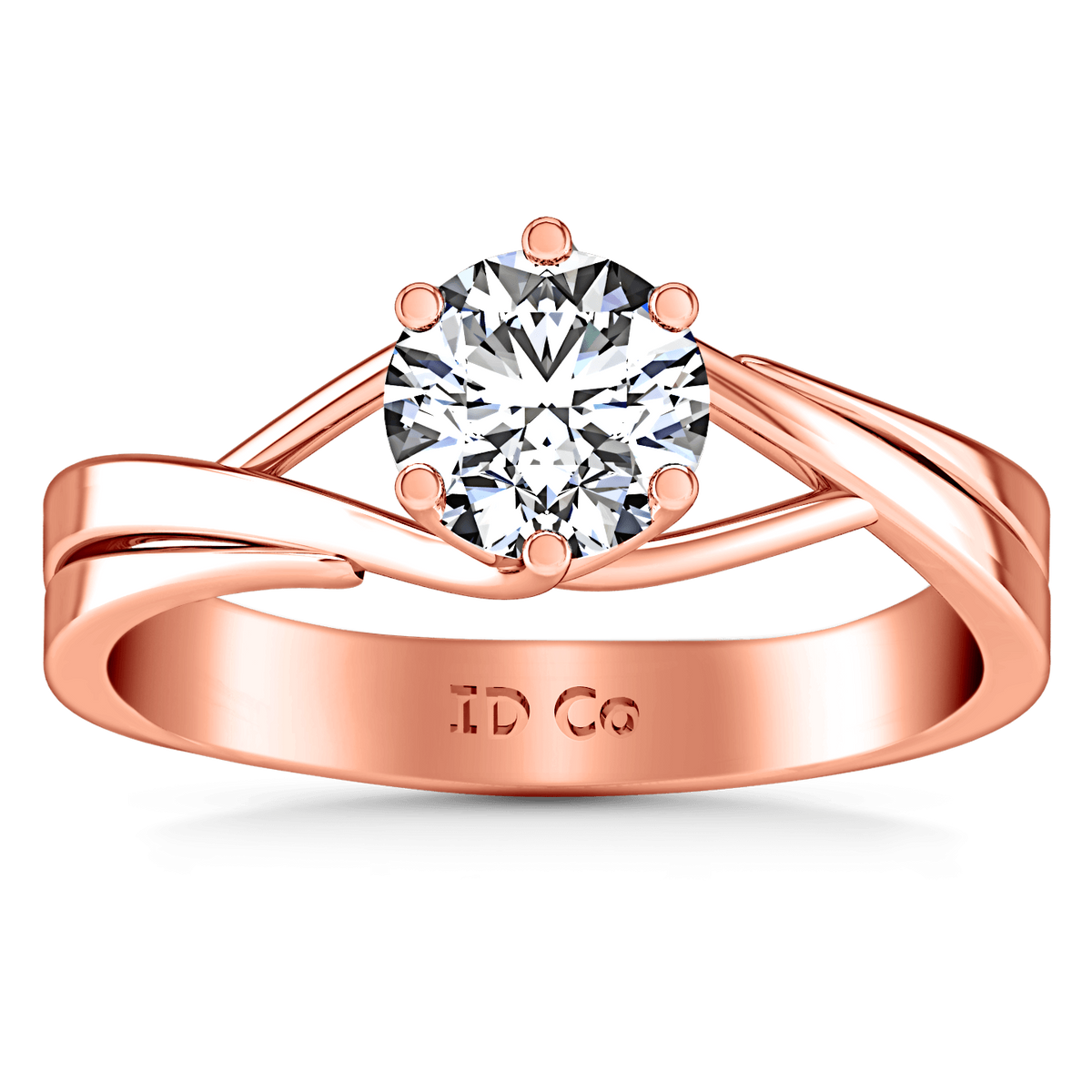 Solitaire Diamond Engagement Ring Wisteria 14K Rose Gold