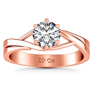 Solitaire Diamond Engagement Ring Wisteria 14K Rose Gold