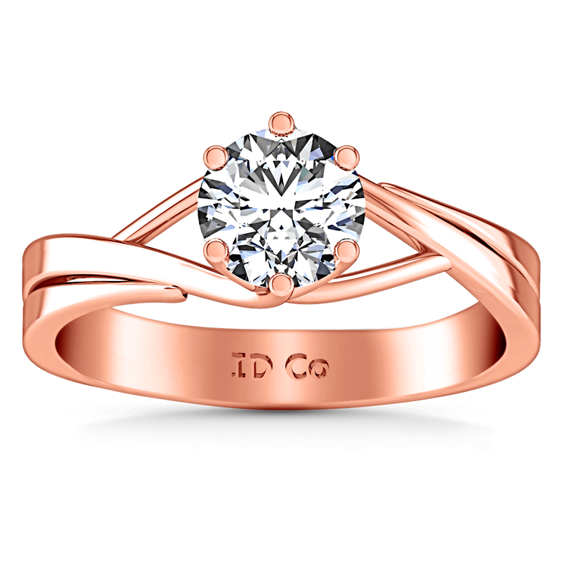 Solitaire Diamond Engagement Ring Wisteria 14K Rose Gold