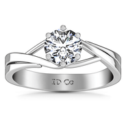 Round Diamond Solitaire Engagement Ring Wisteria 14K White Gold