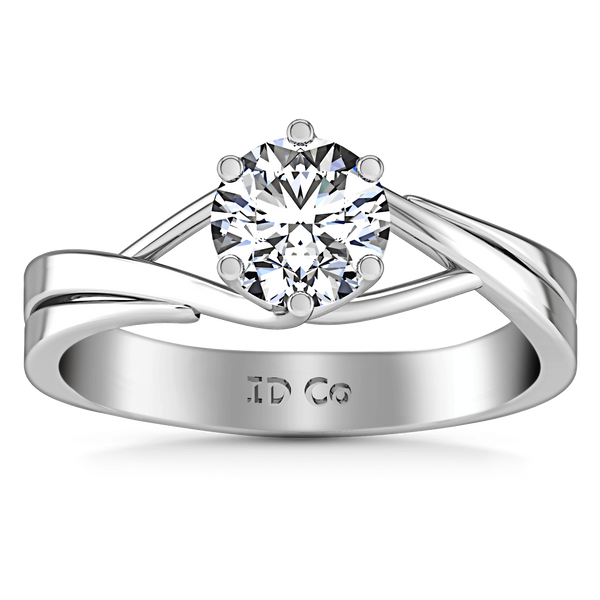 Round Diamond Solitaire Engagement Ring Wisteria 14K White Gold