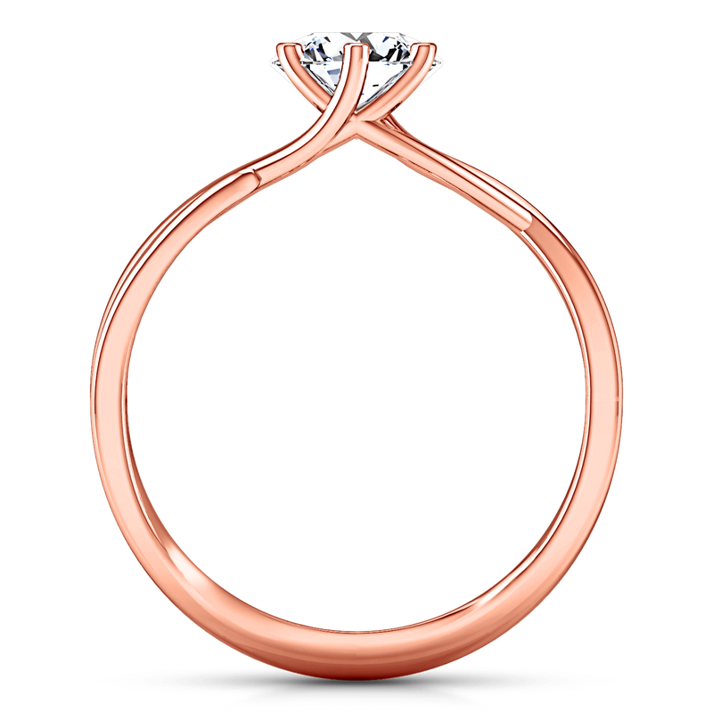 Solitaire Diamond Engagement Ring Wisteria 14K Rose Gold