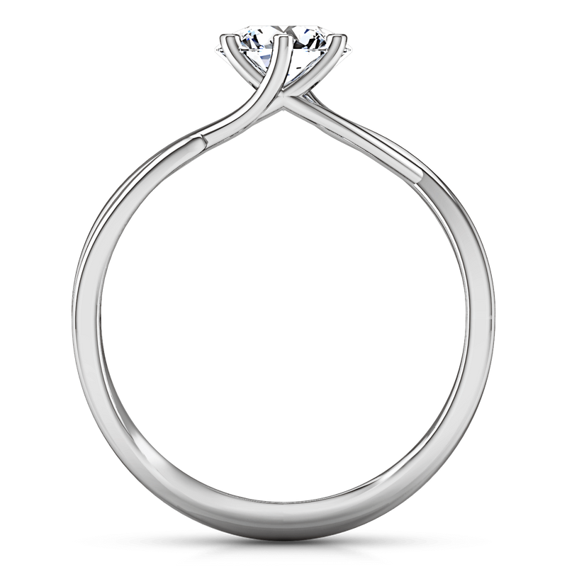 Round Diamond Solitaire Engagement Ring Wisteria 14K White Gold