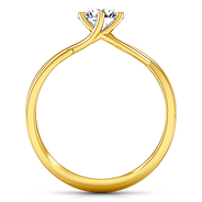 Solitaire Diamond Engagement Ring Wisteria 14K Yellow Gold