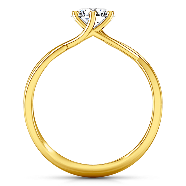 Solitaire Diamond Engagement Ring Wisteria 14K Yellow Gold