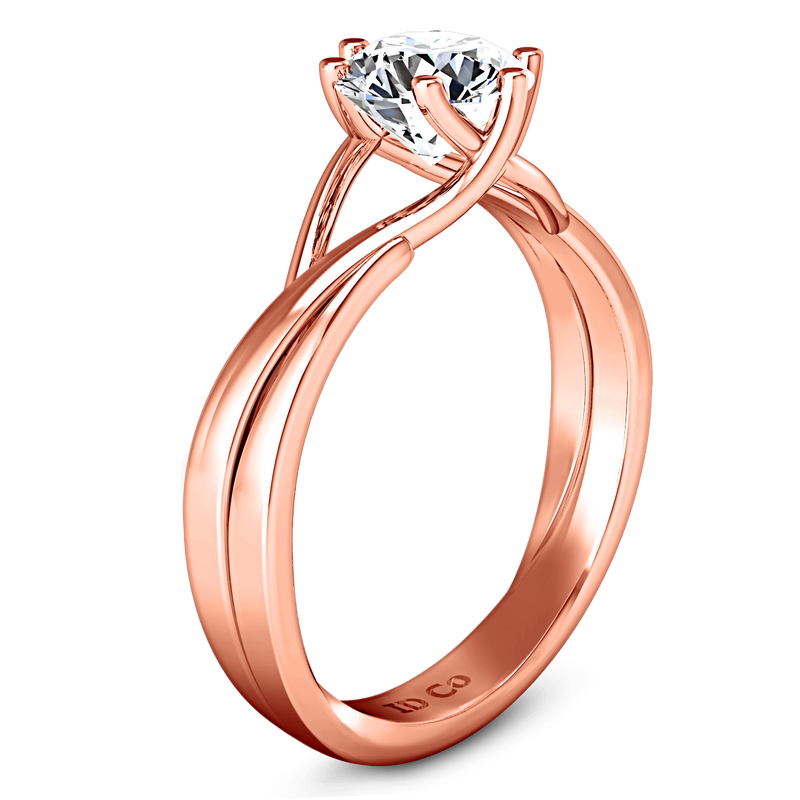 Solitaire Diamond Engagement Ring Wisteria 14K Rose Gold