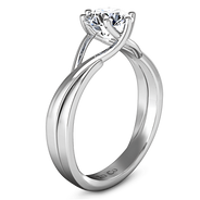 Round Diamond Solitaire Engagement Ring Wisteria 14K White Gold