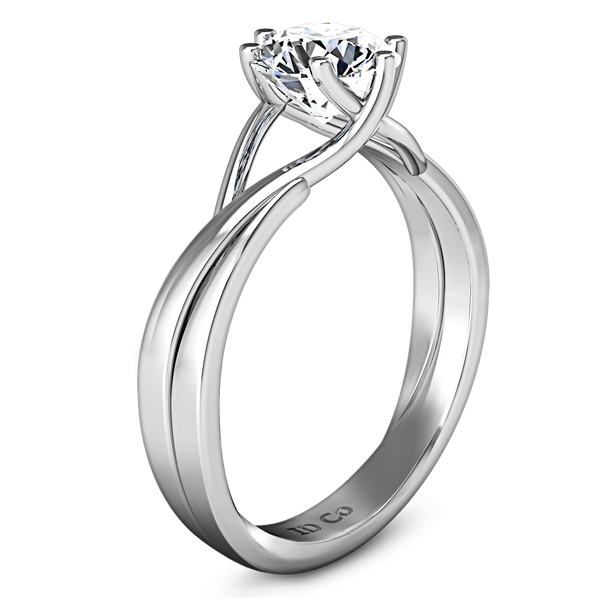 Round Diamond Solitaire Engagement Ring Wisteria 14K White Gold