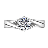 Round Diamond Solitaire Engagement Ring Wisteria 14K White Gold