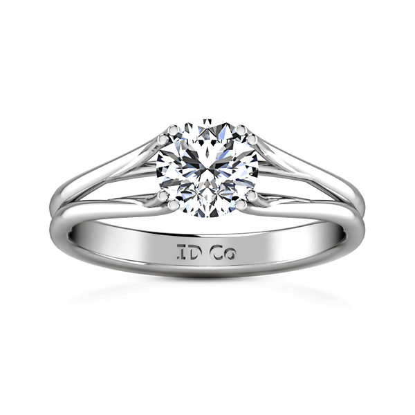 Round Diamond Solitaire Engagement Ring Adagio 14K White Gold