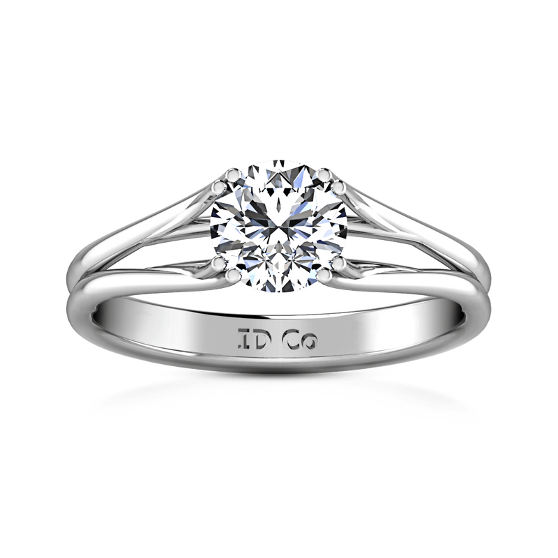 Round Diamond Solitaire Engagement Ring Adagio 14K White Gold