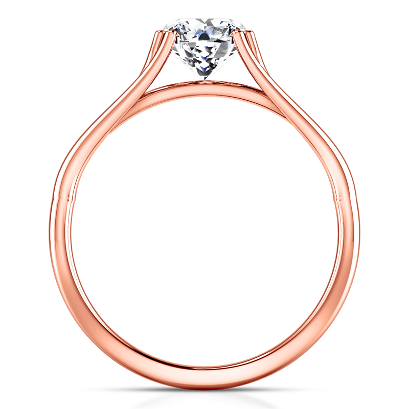 Solitaire Diamond Engagement Ring Adagio 14K Rose Gold