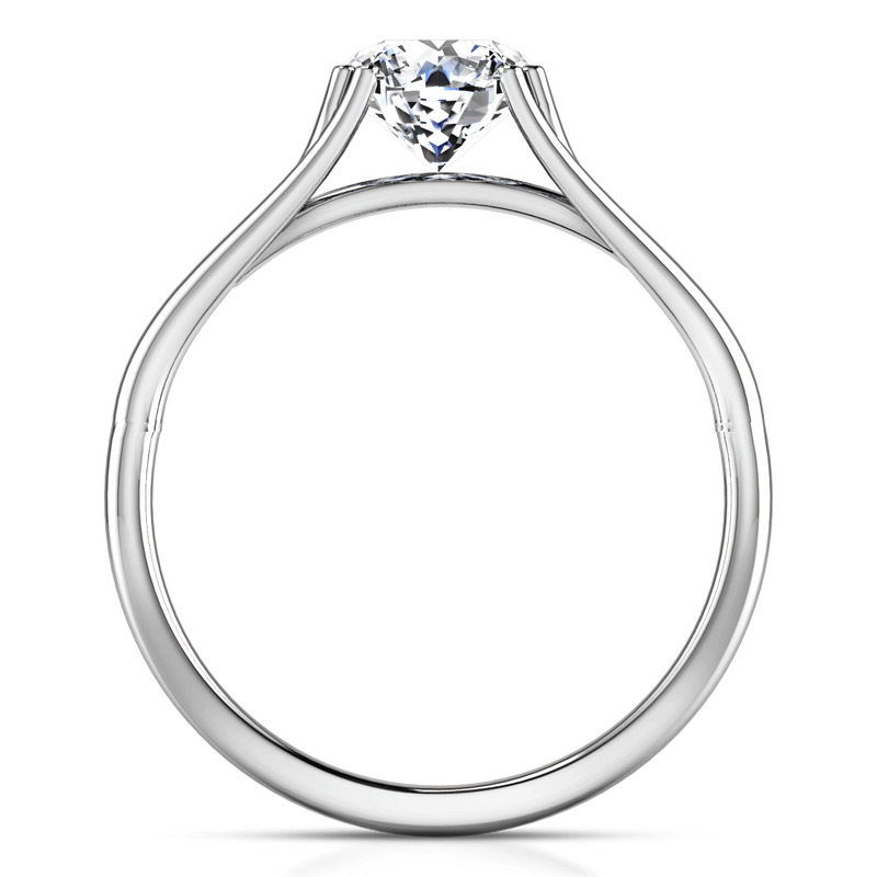Round Diamond Solitaire Engagement Ring Adagio 14K White Gold