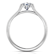 Round Diamond Solitaire Engagement Ring Adagio 14K White Gold
