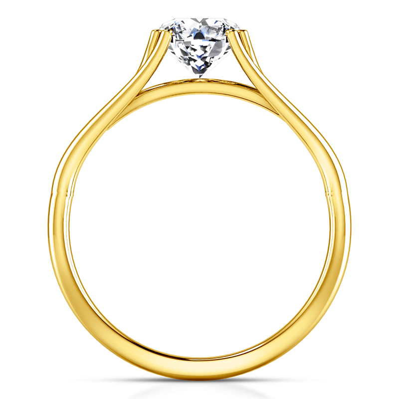 Solitaire Diamond Engagement Ring Adagio 14K Yellow Gold
