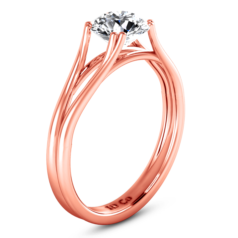 Solitaire Diamond Engagement Ring Adagio 14K Rose Gold