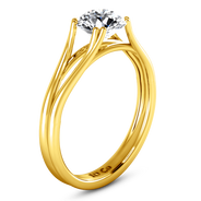 Solitaire Diamond Engagement Ring Adagio 14K Yellow Gold