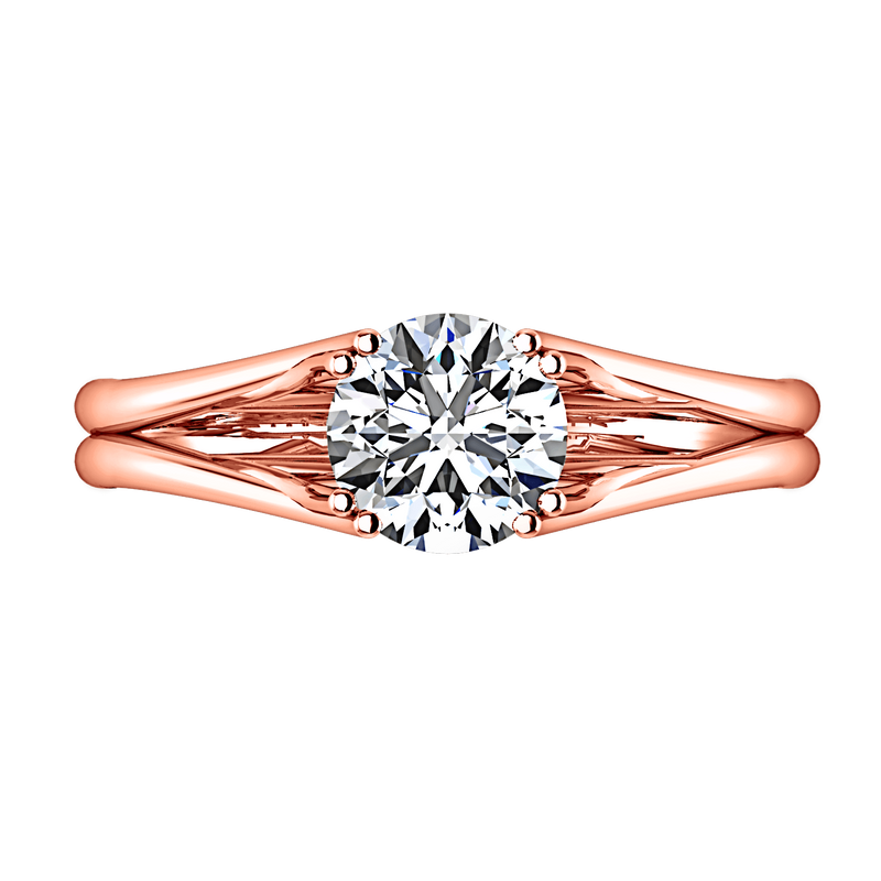 Solitaire Diamond Engagement Ring Adagio 14K Rose Gold