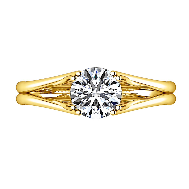 Solitaire Diamond Engagement Ring Adagio 14K Yellow Gold