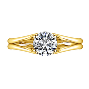 Solitaire Diamond Engagement Ring Adagio 14K Yellow Gold