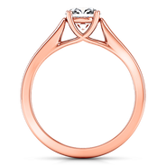 Solitaire Diamond Engagement Ring Lyric Modern Lattice 14K Rose Gold