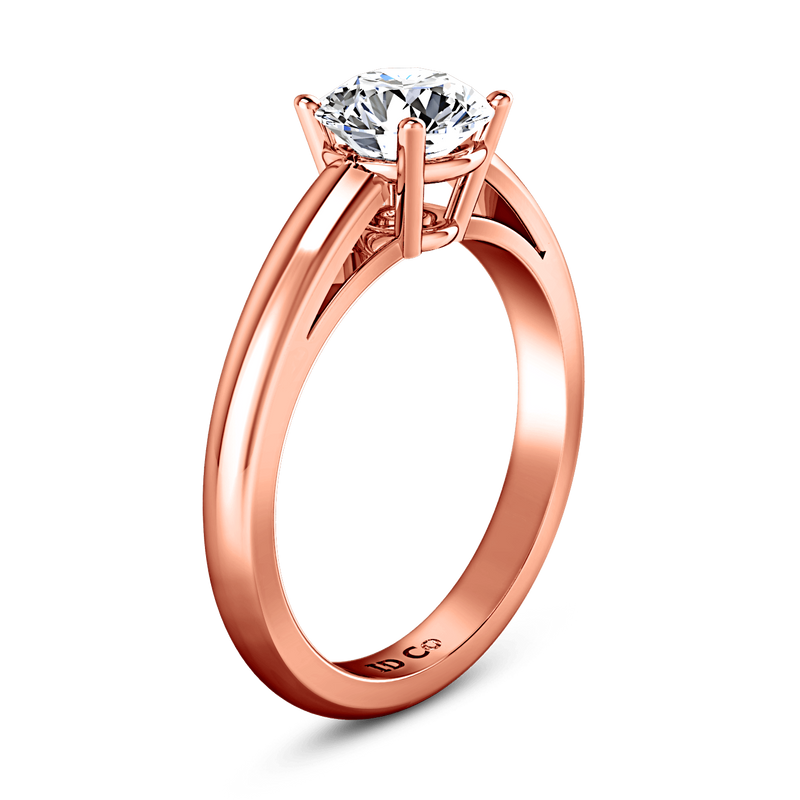 Solitaire Diamond Engagement Ring Avant 14K Rose Gold