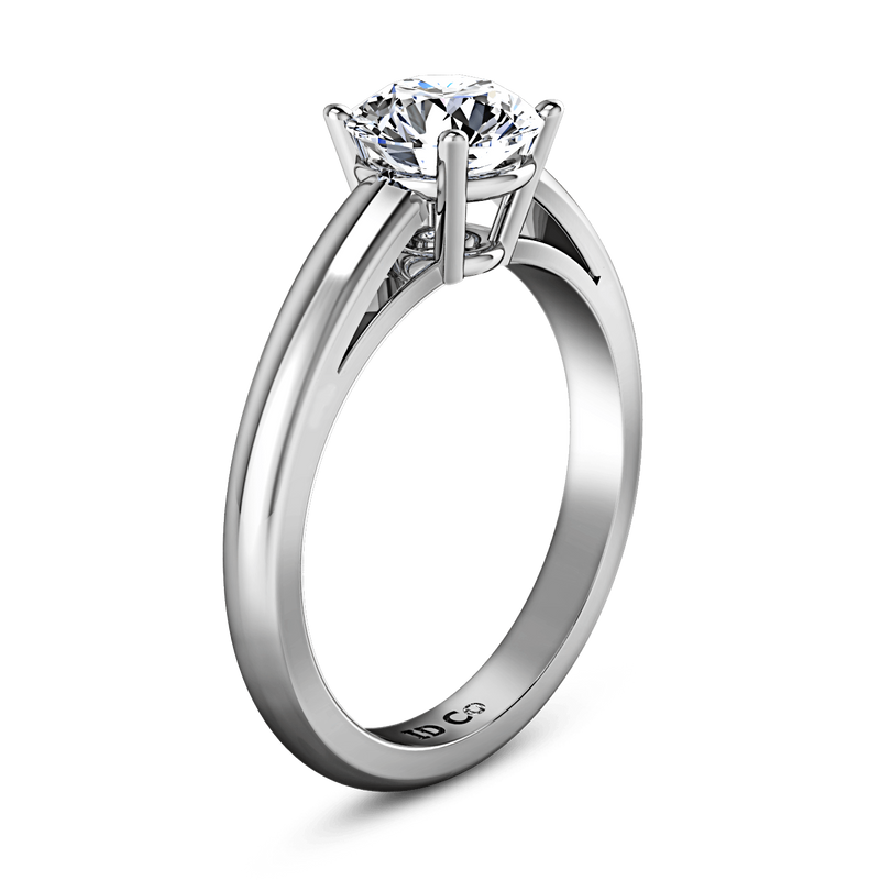Round Diamond Solitaire Engagement Ring Avant 14K White Gold