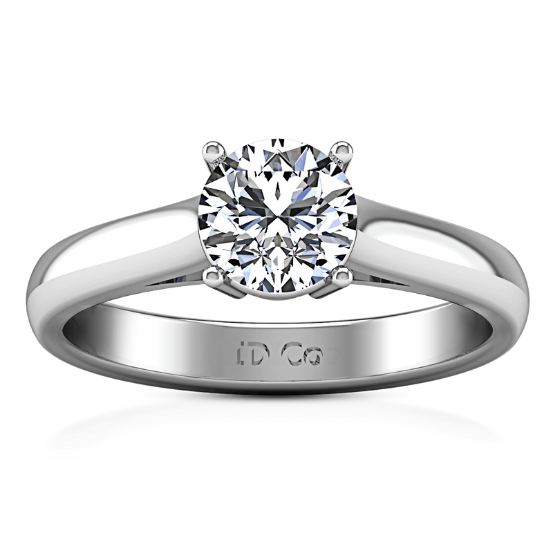 Round Diamond Solitaire Engagement Ring Chiara 14K White Gold