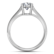 Round Diamond Solitaire Engagement Ring Chiara 14K White Gold