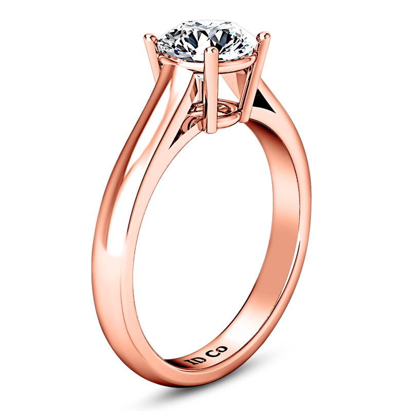 Solitaire Diamond Engagement Ring Chiara 14K Rose Gold