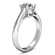 Round Diamond Solitaire Engagement Ring Chiara 14K White Gold