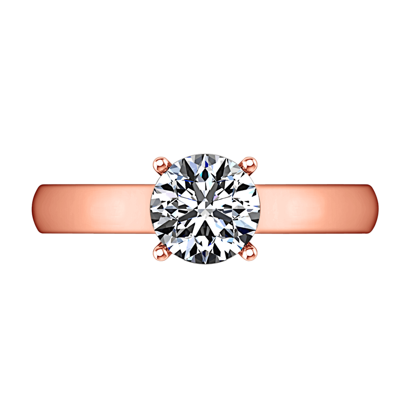 Solitaire Diamond Engagement Ring Chiara 14K Rose Gold