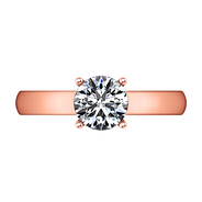 Solitaire Diamond Engagement Ring Chiara 14K Rose Gold