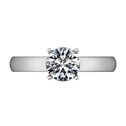 Round Diamond Solitaire Engagement Ring Chiara 14K White Gold