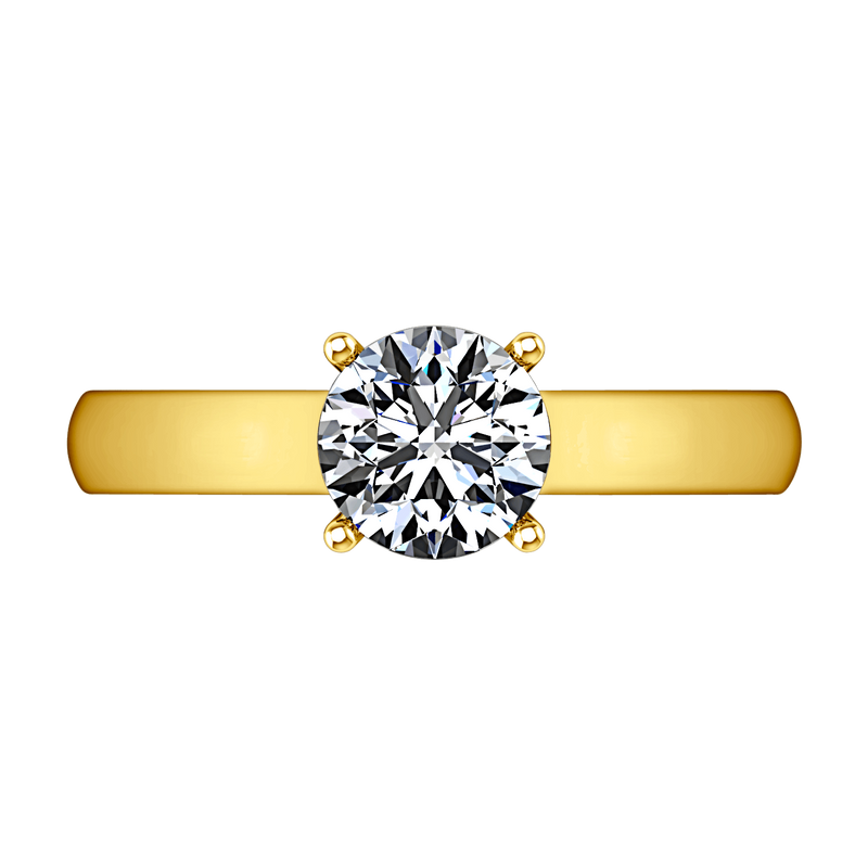 Solitaire Diamond Engagement Ring Chiara 14K Yellow Gold