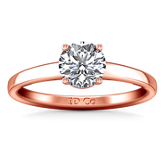Solitaire Diamond Engagement Ring Nuovo 14K Rose Gold
