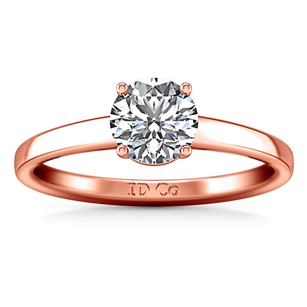 Solitaire Diamond Engagement Ring Nuovo 14K Rose Gold