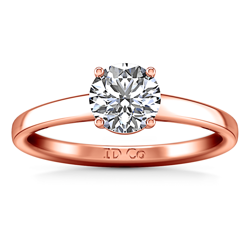 Solitaire Diamond Engagement Ring Nuovo 14K Rose Gold