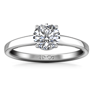 Round Diamond Solitaire Engagement Ring Nuovo 14K White Gold