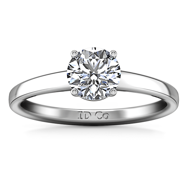 Round Diamond Solitaire Engagement Ring Nuovo 14K White Gold