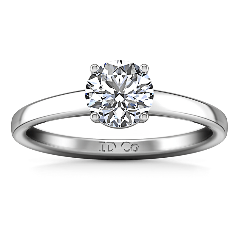 Round Diamond Solitaire Engagement Ring Nuovo 14K White Gold