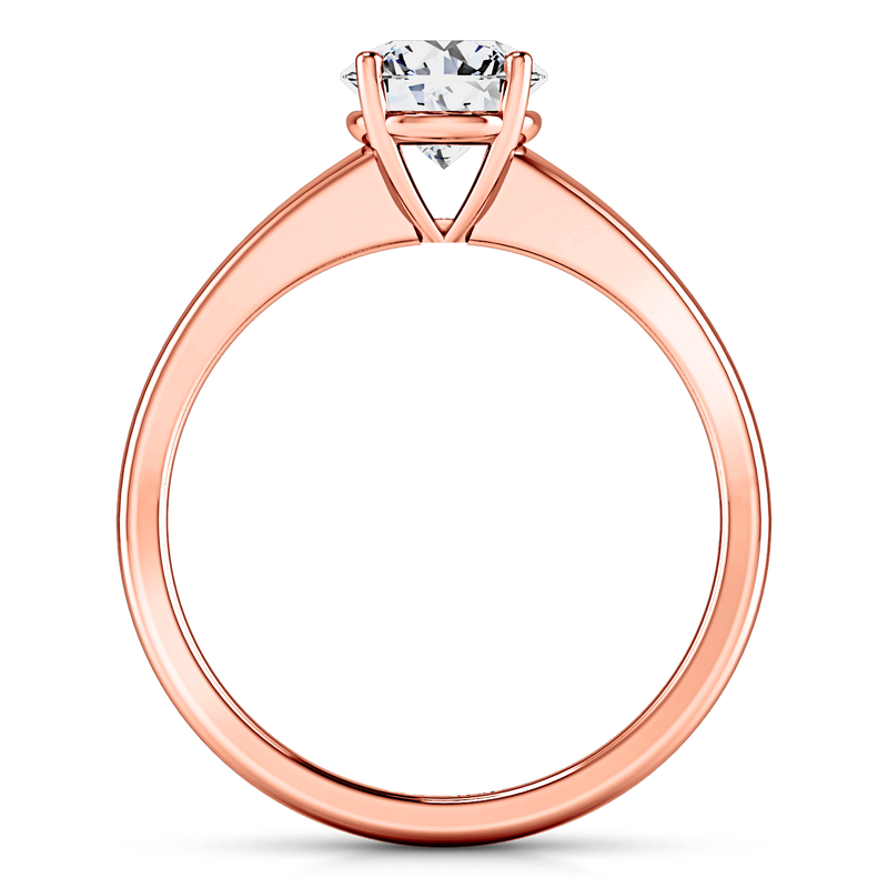 Solitaire Diamond Engagement Ring Nuovo 14K Rose Gold