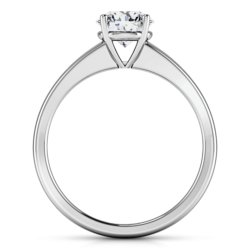 Round Diamond Solitaire Engagement Ring Nuovo 14K White Gold