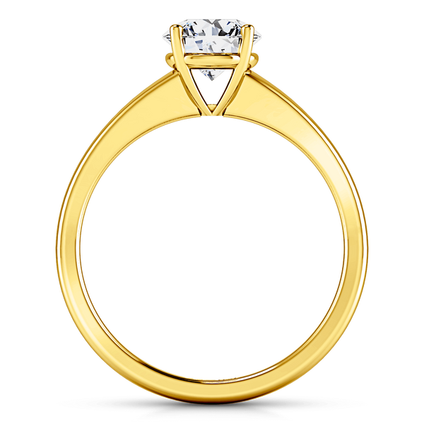Solitaire Diamond Engagement Ring Nuovo 14K Yellow Gold