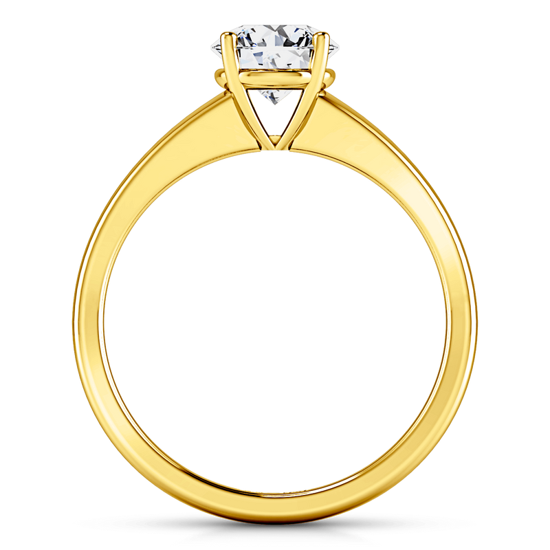 Solitaire Diamond Engagement Ring Nuovo 14K Yellow Gold