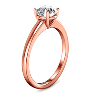 Solitaire Diamond Engagement Ring Nuovo 14K Rose Gold