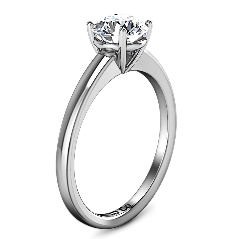 Round Diamond Solitaire Engagement Ring Nuovo 14K White Gold