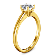 Solitaire Diamond Engagement Ring Nuovo 14K Yellow Gold